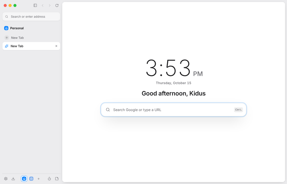 Spaces in the sidebar
